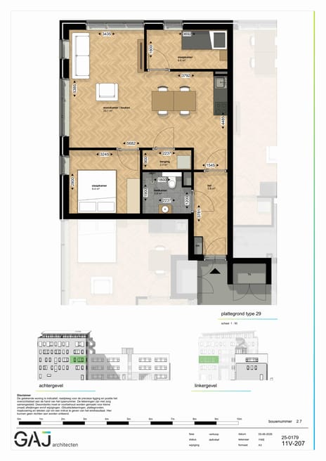Drie kamer appartement (Bouwnr. 36)