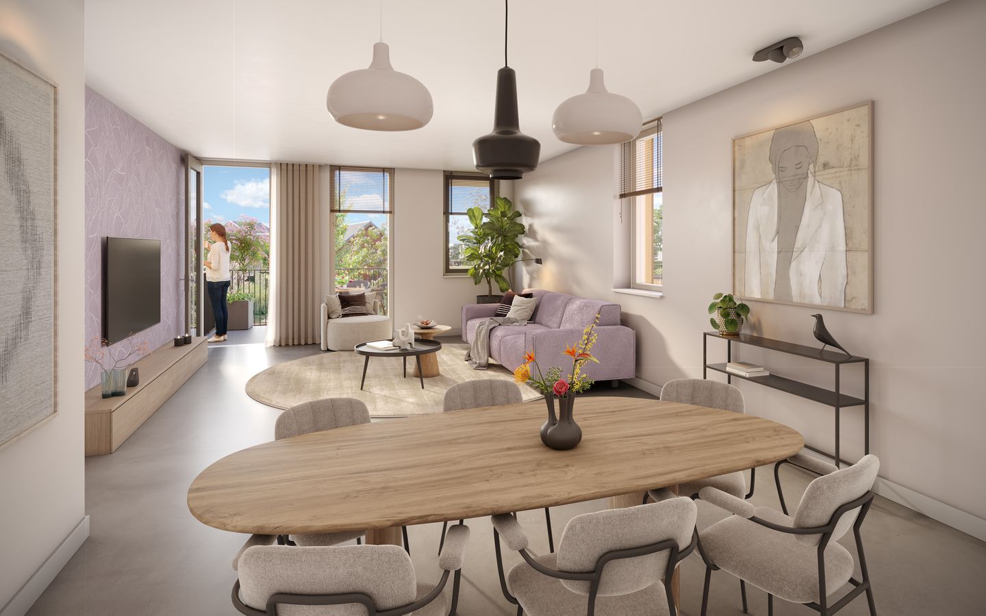 Appartement met loggia (2 kamers) (Bouwnr. 49)