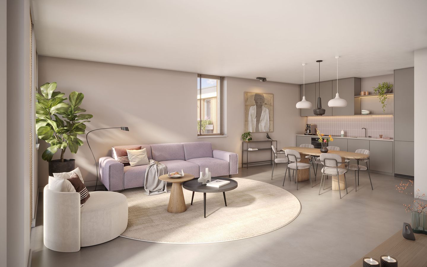 Appartement met loggia (2 kamers) (Bouwnr. 49)