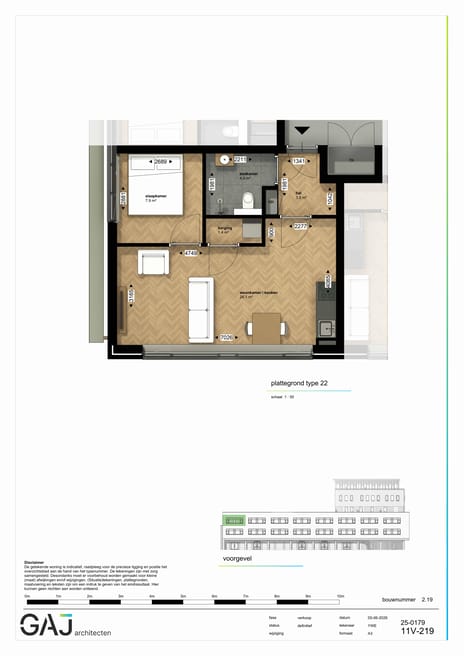 Twee kamer appartement (Bouwnr. 24)