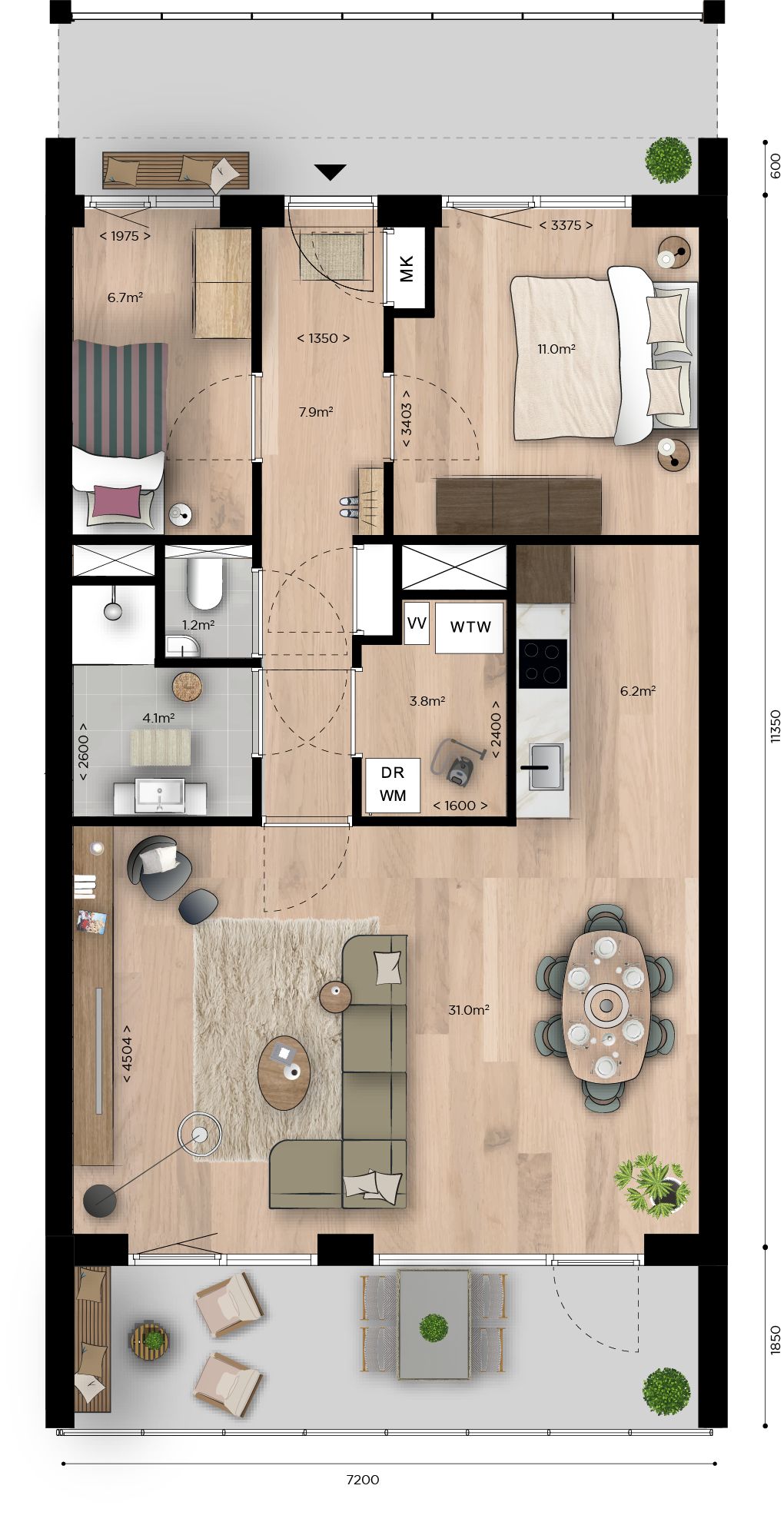 Parkappartement (Bouwnr. B58)