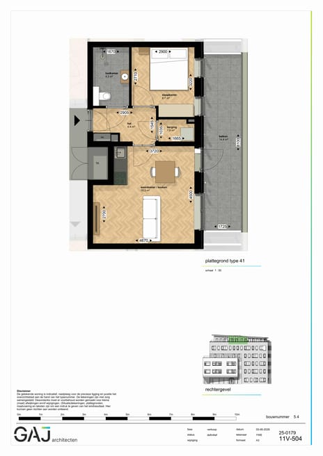 Twee kamer appartement (Bouwnr. 60)