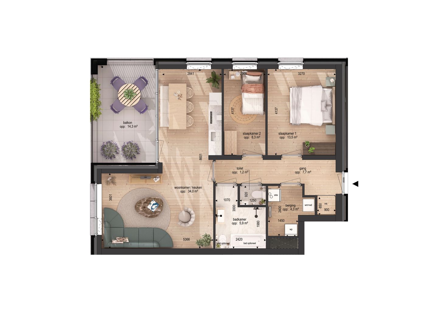 Dingstraat nieuwbouwappartement A29