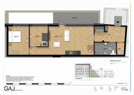 Drie kamer appartement (Bouwnr. 2)