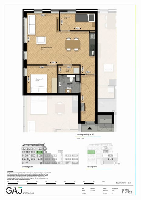 Drie kamer appartement (Bouwnr. 48)