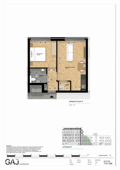 Twee kamer appartement (Bouwnr. 20)