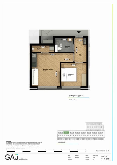 Twee kamer appartement (Bouwnr. 25)