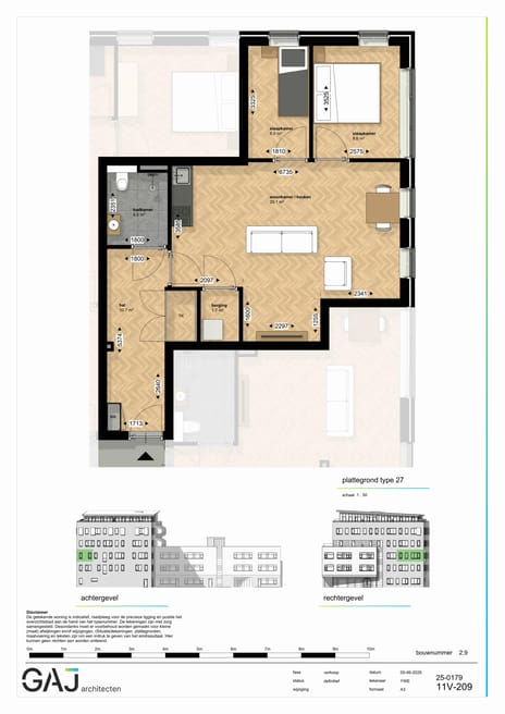 Drie kamer appartement (Bouwnr. 34)