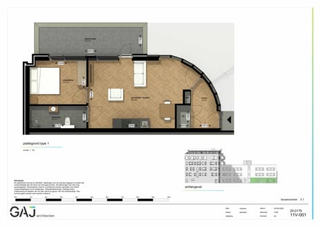 Twee kamer Appartement (Bouwnr. 1)