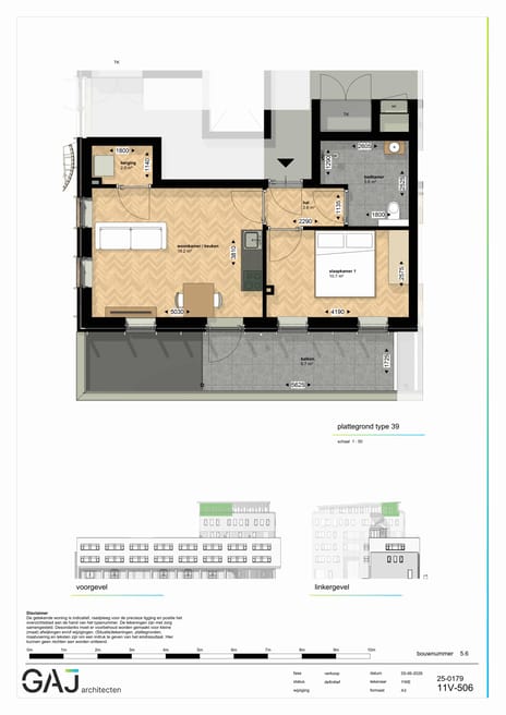 Twee kamer appartement (Bouwnr. 58)