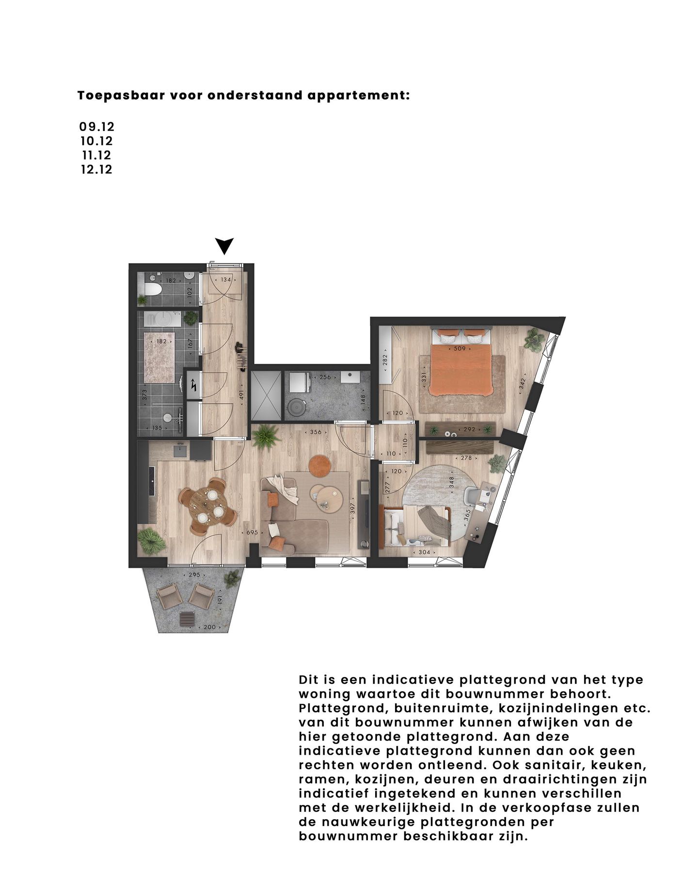 Metterswane l 3-kamer appartement (Bouwnr. 10.12)