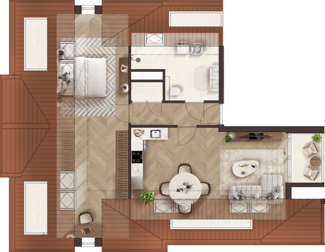 2-kamerappartement (Bouwnr. 5)