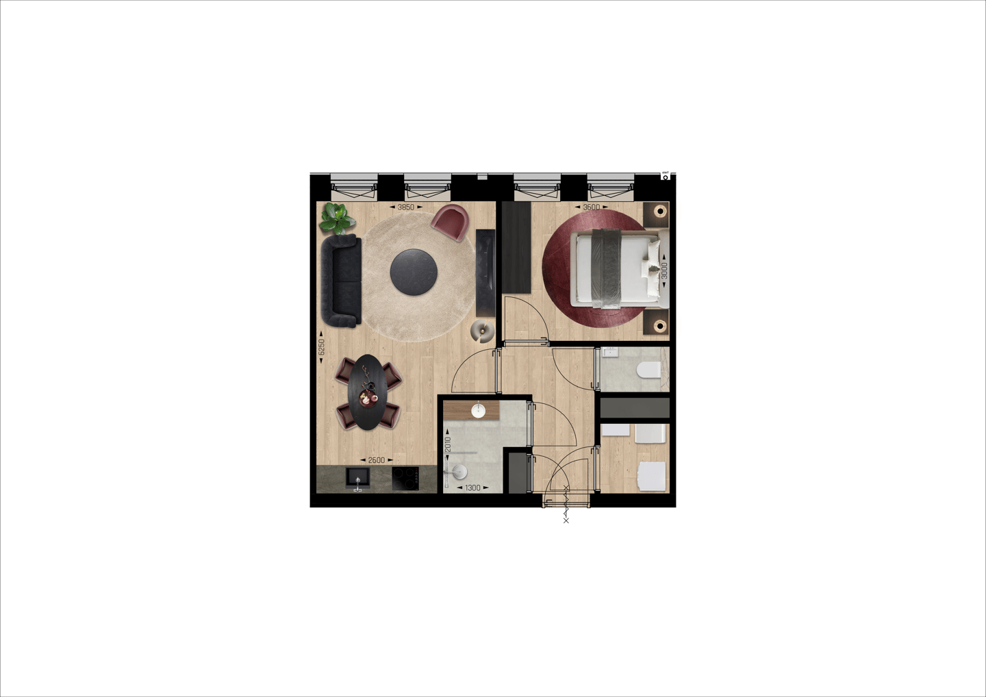 Tweekamerappartementen (Bouwnr. 160)