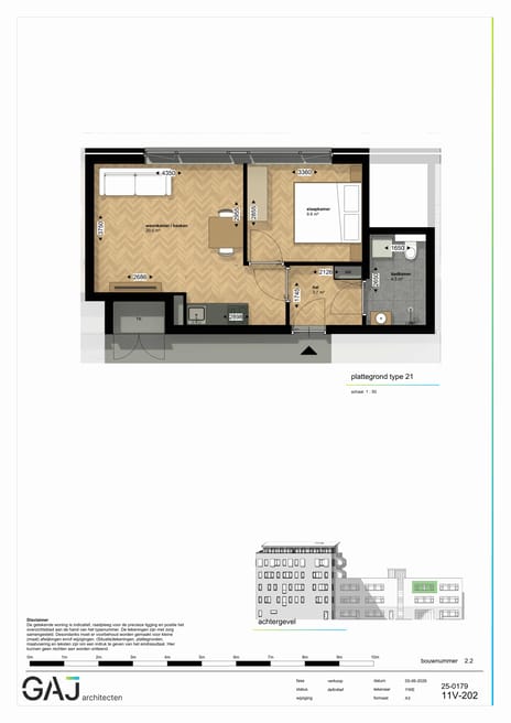 Twee kamer appartement (Bouwnr. 41)