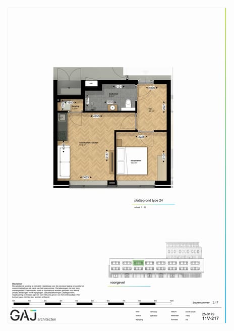 Twee kamer appartement (Bouwnr. 26)
