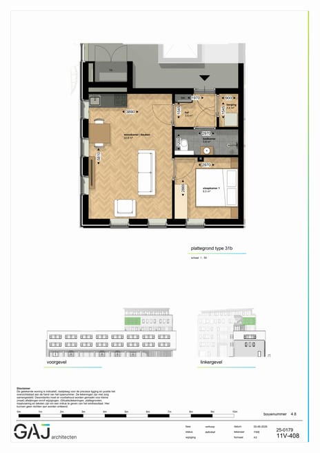 Twee kamer appartement (Bouwnr. 50)
